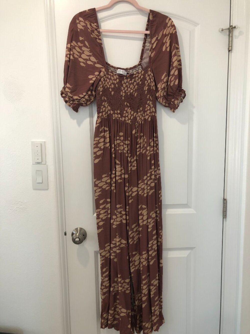 Fighting Eel Brown Floral Off-Shoulder Jumpsuit - Picture 4 of 7